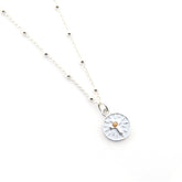 GRANO DE MOSTAZA - collar plata 12mm con cadena